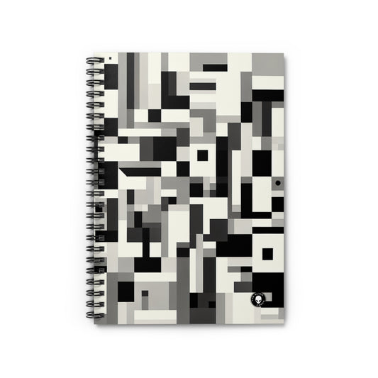 "Paisaje urbano en el cubismo analítico" - El cuaderno de espiral alienígena (línea reglada) Cubismo analítico