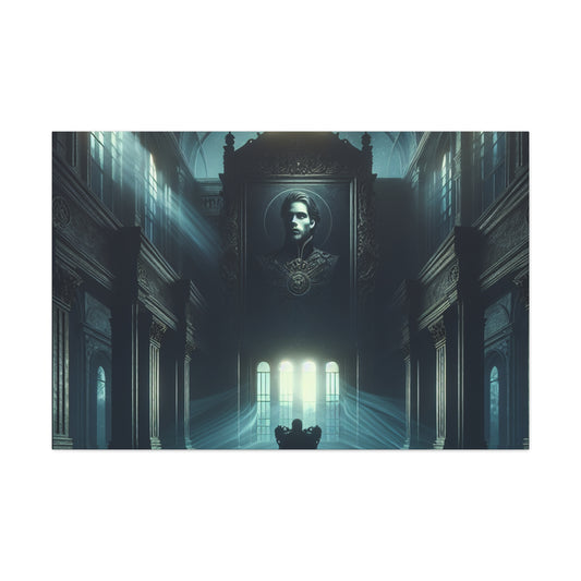 "Moonlight Shadow: A Gothic Portrait" - The Alien Canva Gothic Art Style