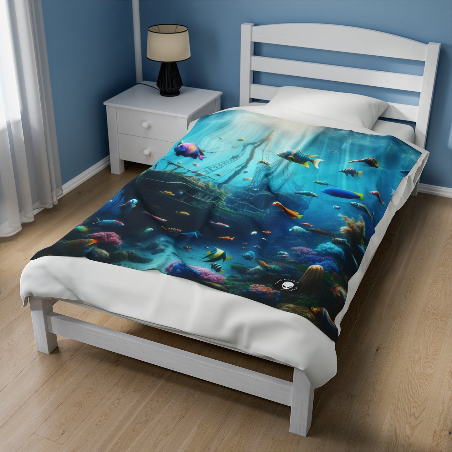 "Sunken Shipwreck Wonderland" - The Alien Velveteen Plush Blanket