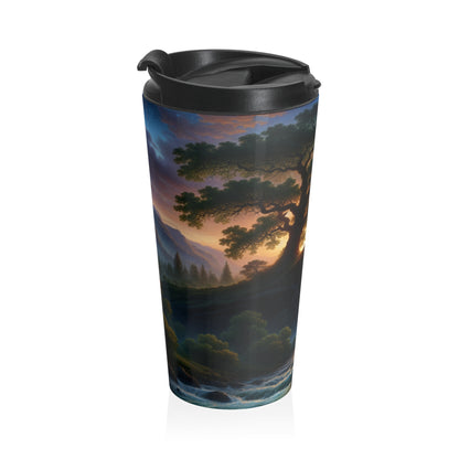 "The Storm's Embrace: A Romantic Landscape" - The Alien Stainless Steel Travel Mug Romanticism