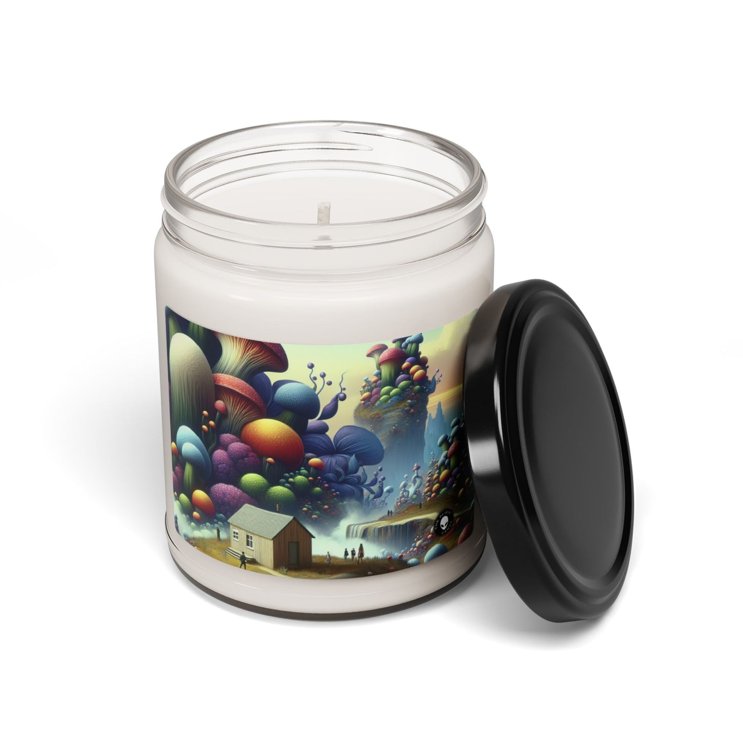 "Giant Flora and Miniature Villages: A Dreamy Wonderland" - The Alien Scented Soy Candle 9oz