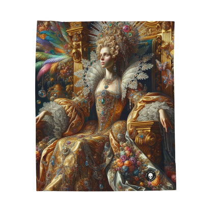 "La splendeur d'une reine de la Renaissance" - Couverture en peluche Alien en velours Rococo