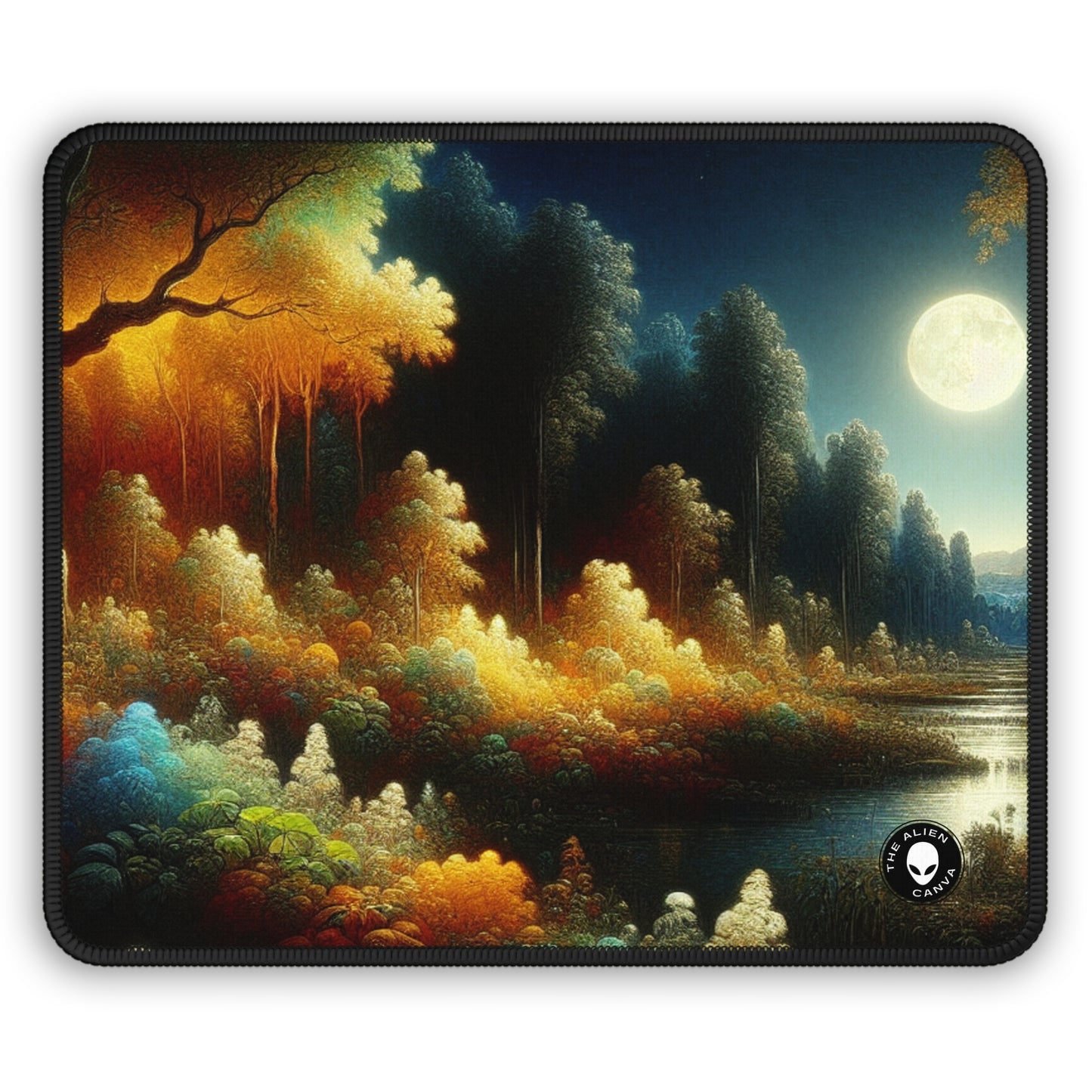 "Luz y oscuridad a la luz de la luna" - The Alien Gaming Mouse Pad Postimpresionismo