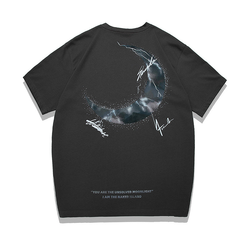 Moon Series Short Sleeve T-shirt Men