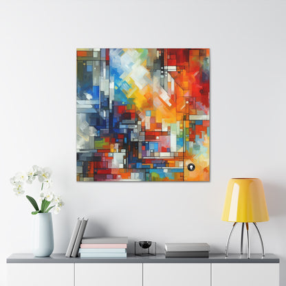 "Optimistic Progress: An Abstract Artwork" - The Alien Canva Abstract Art