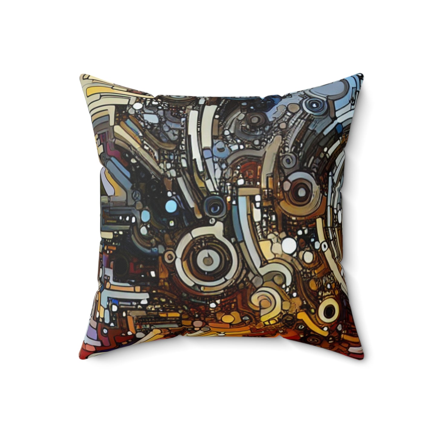 "Deconstructing Power: A Post-structuralist Exploration of Language"- The Alien Spun Polyester Square Pillow Post-structuralist Art