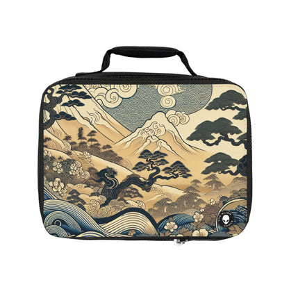 "Les rêves festifs d'Edo" - Le sac à lunch Alien Ukiyo-e (impression sur bois japonaise)