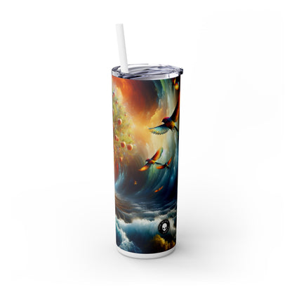 "Árbol oceánico de los sueños": vaso estrecho con pajita de 20 oz de Alien Maars®