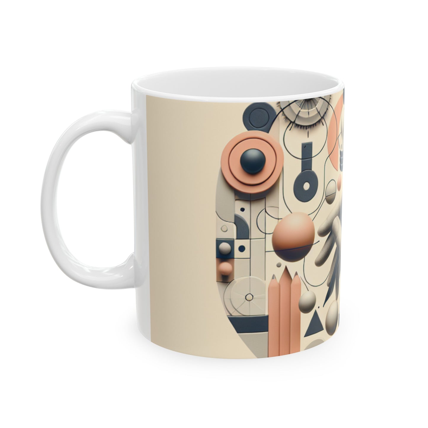 "Tech-Nature Fusion: An Artistic Exploration" - The Alien Ceramic Mug 11oz Conceptual Art