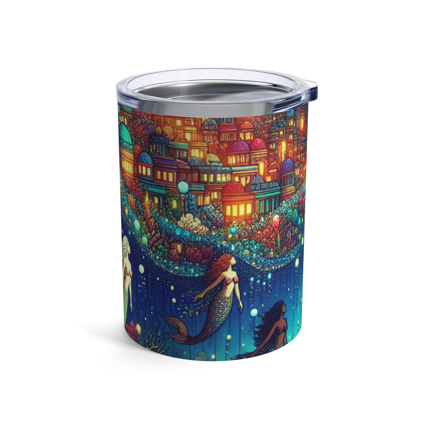 "Ciudad de medusas resplandecientes: un mundo submarino extravagante" - Vaso Alien de 10 oz