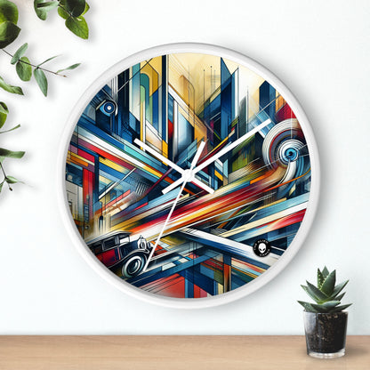 "Galactic Dream: Futuristic Neon City" - The Alien Wall Clock Futurism