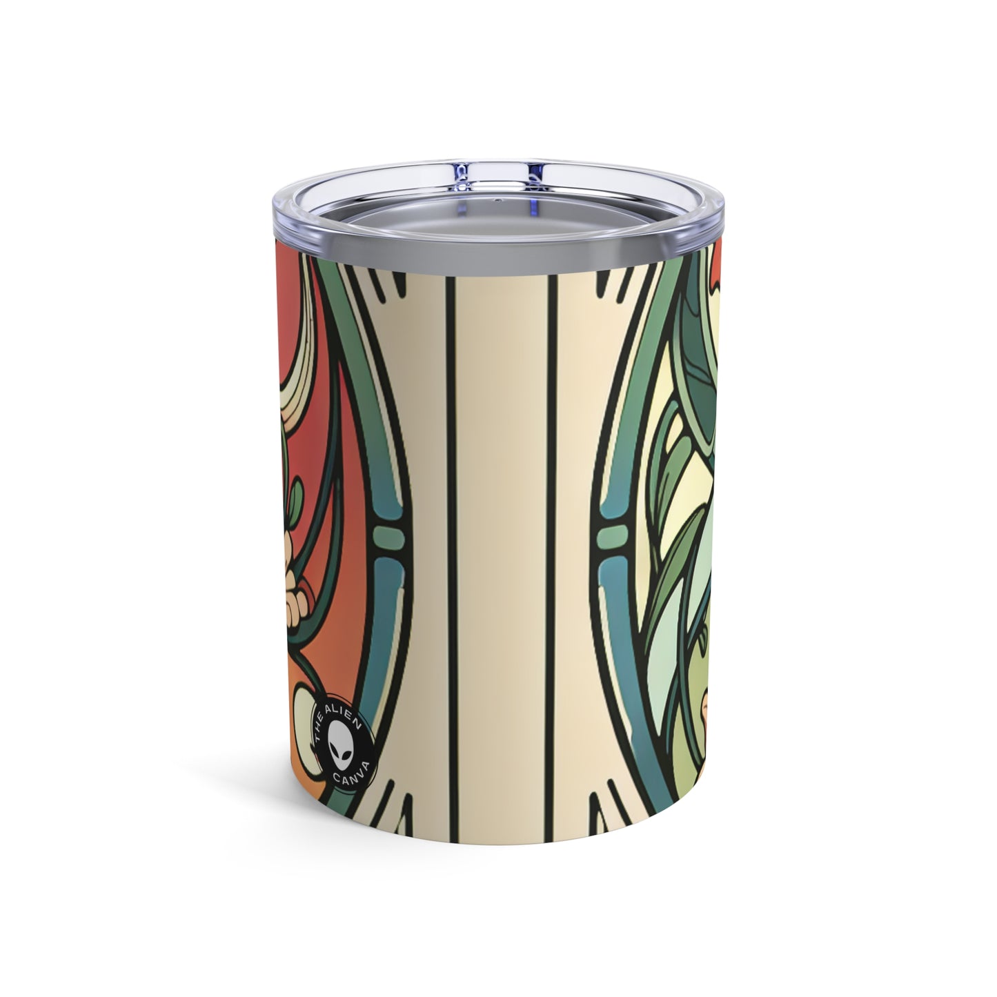 "Enchanting Depths: An Art Nouveau Ode to the Underwater Realm" - The Alien Tumbler 10oz Art Nouveau