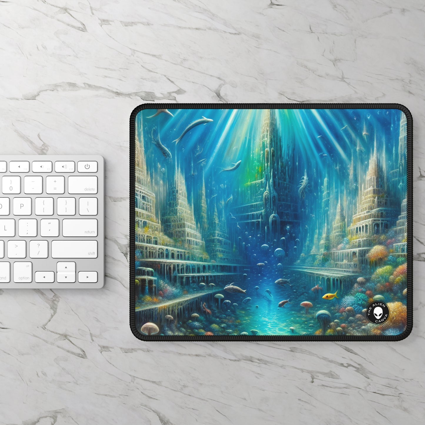 "Enchanted Underwater City" - The Alien Gaming Mouse Pad