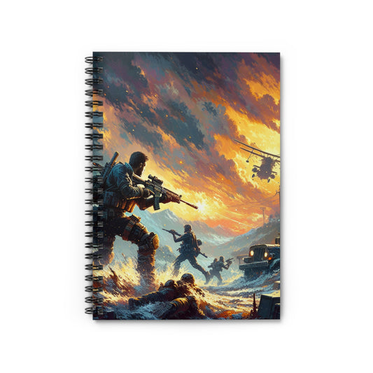 "Recreating a Game-themed Masterpiece" - The Alien Spiral Notebook (Ruled Line) Video Game Art Style