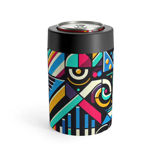 "Neon Geometric Pop" - The Alien Can Holder Contemporary Art Style