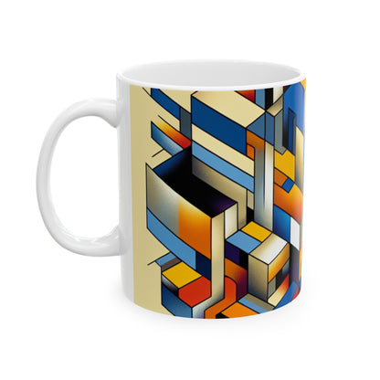 "Metropolis Pulse" - Taza de cerámica The Alien 11oz Cubo-Futurismo