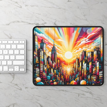 "Cityscape Sunrise" - The Alien Gaming Mouse Pad Arte callejero / Estilo graffiti