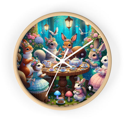 "Enchanted Tea Party in the Woodland Glade" - The Alien Wall Clock