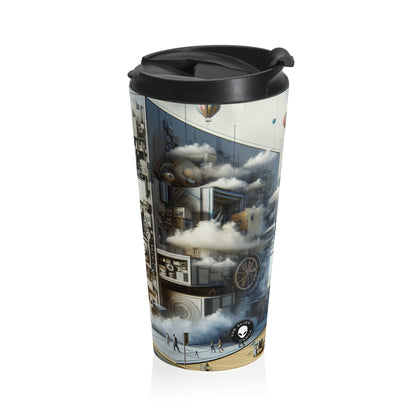 "Symbolic Transformations: Conceptual Realism in Everyday Objects" - The Alien Stainless Steel Travel Mug Conceptual Realism