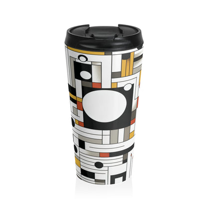 "Equilibrium in Abstract: Geometric Suprematism" - The Alien Stainless Steel Travel Mug Suprematism