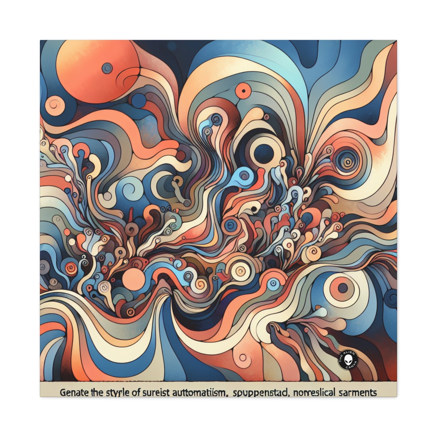 "Unleashing the Unconscious: A Surrealistic Exploration" - The Alien Canva Surrealist Automatism