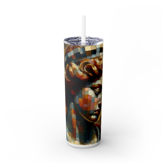 "Fantasy Elegance: A Mannerism-inspired Ritual" - The Alien Maars® Skinny Tumbler with Straw 20oz Mannerism