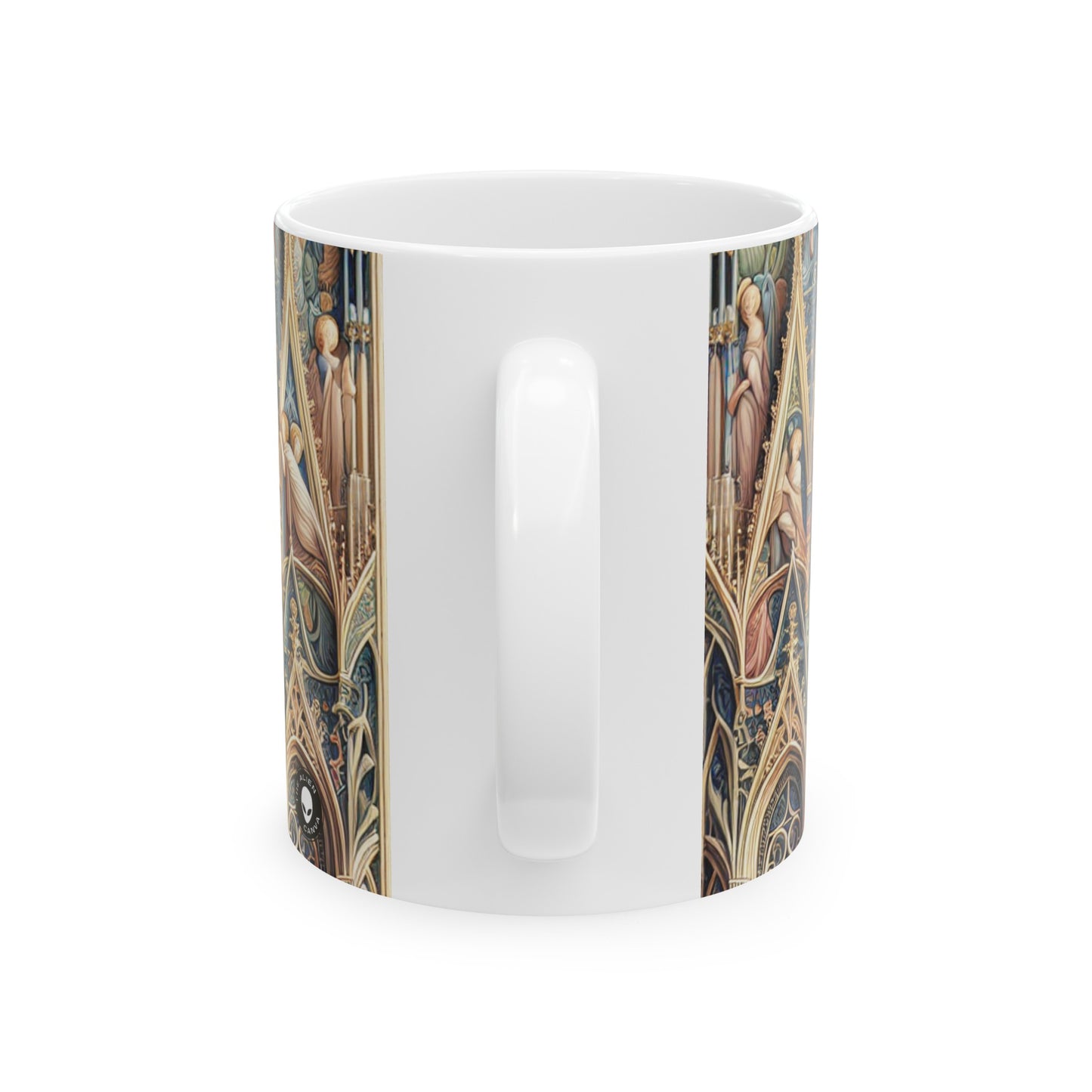 "Harmonie des Anges : Sérénade Céleste au Crépuscule" - La Tasse en Céramique Alien 11oz International Gothic