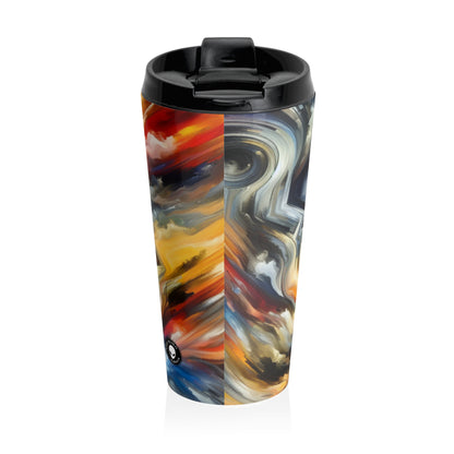 "Vivid Visions: An Expressionistic Journey into the Emotional Abyss" - The Alien Stainless Steel Travel Mug Expressionism