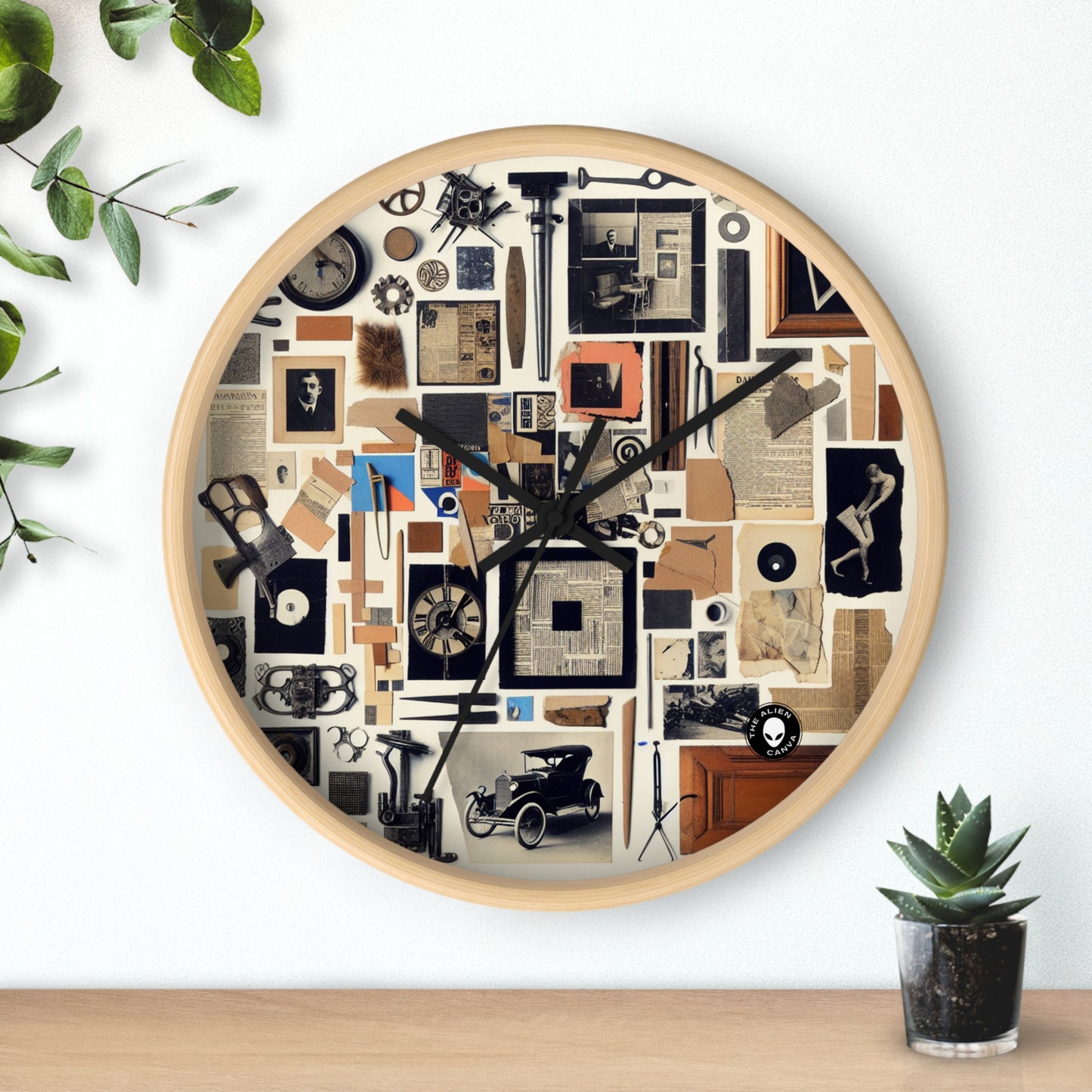 "Chaos in Modernity: A Journey to Meaning" - The Alien Wall Clock Dadaism