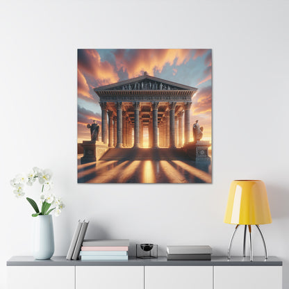 "Warm Glow of the Grecian Temple" - The Alien Canva Neoclassicism Style