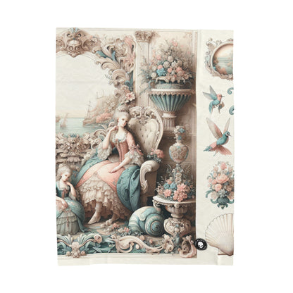 "Enchantement dans les jardins pastel : Rococo Fairy Princess" - La couverture en peluche Alien Velveteen Rococo