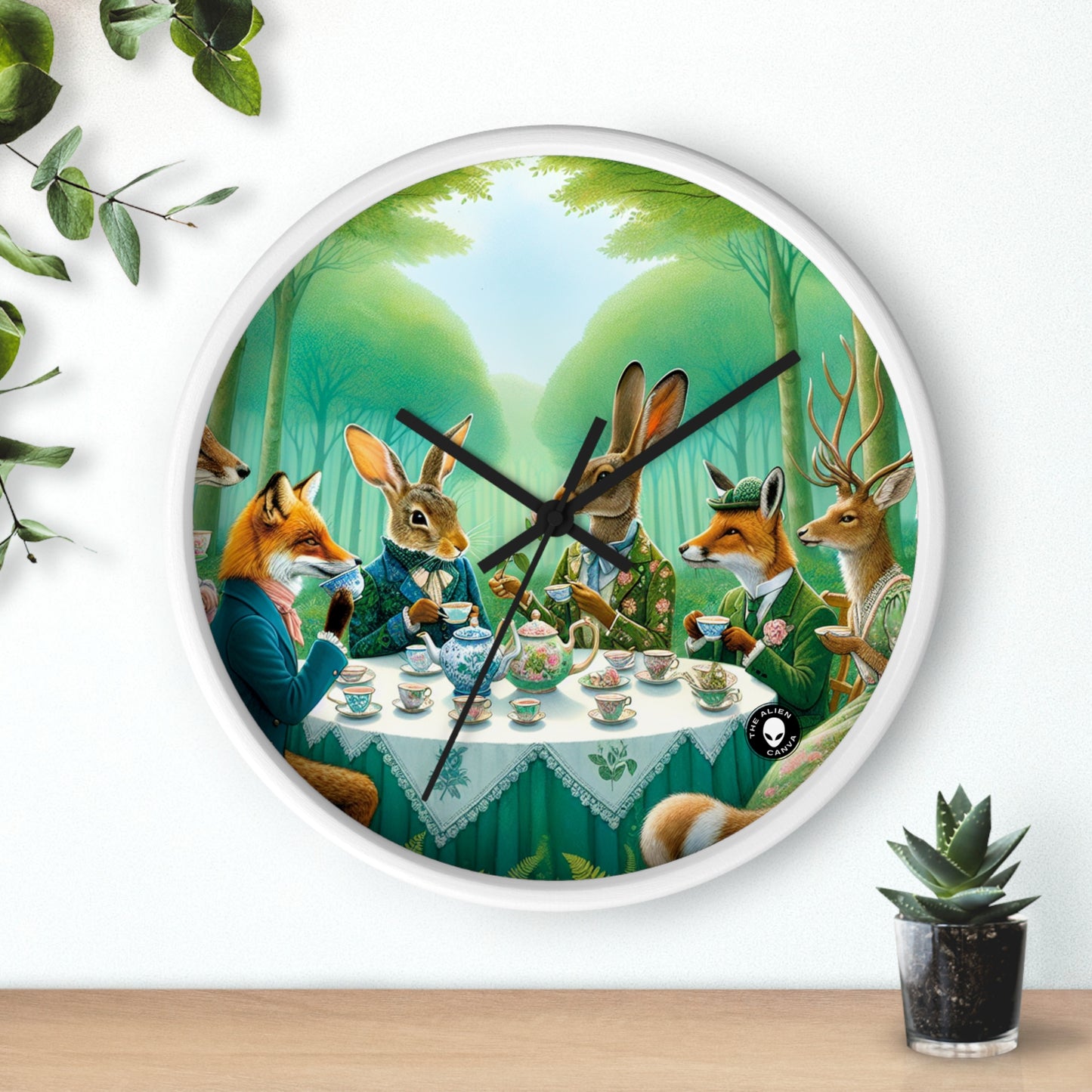 "Té encantado en el bosque" - El reloj de pared extraterrestre