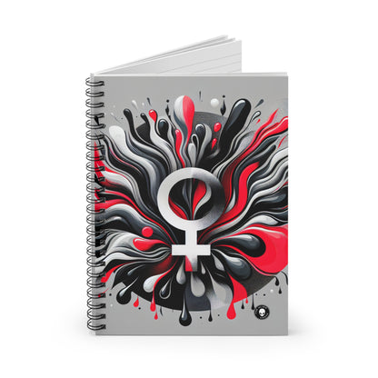 "Borders Broken: A Provocative Journey into Transgressive Art" - The Alien Spiral Notebook (Ruled Line) Transgressive Art