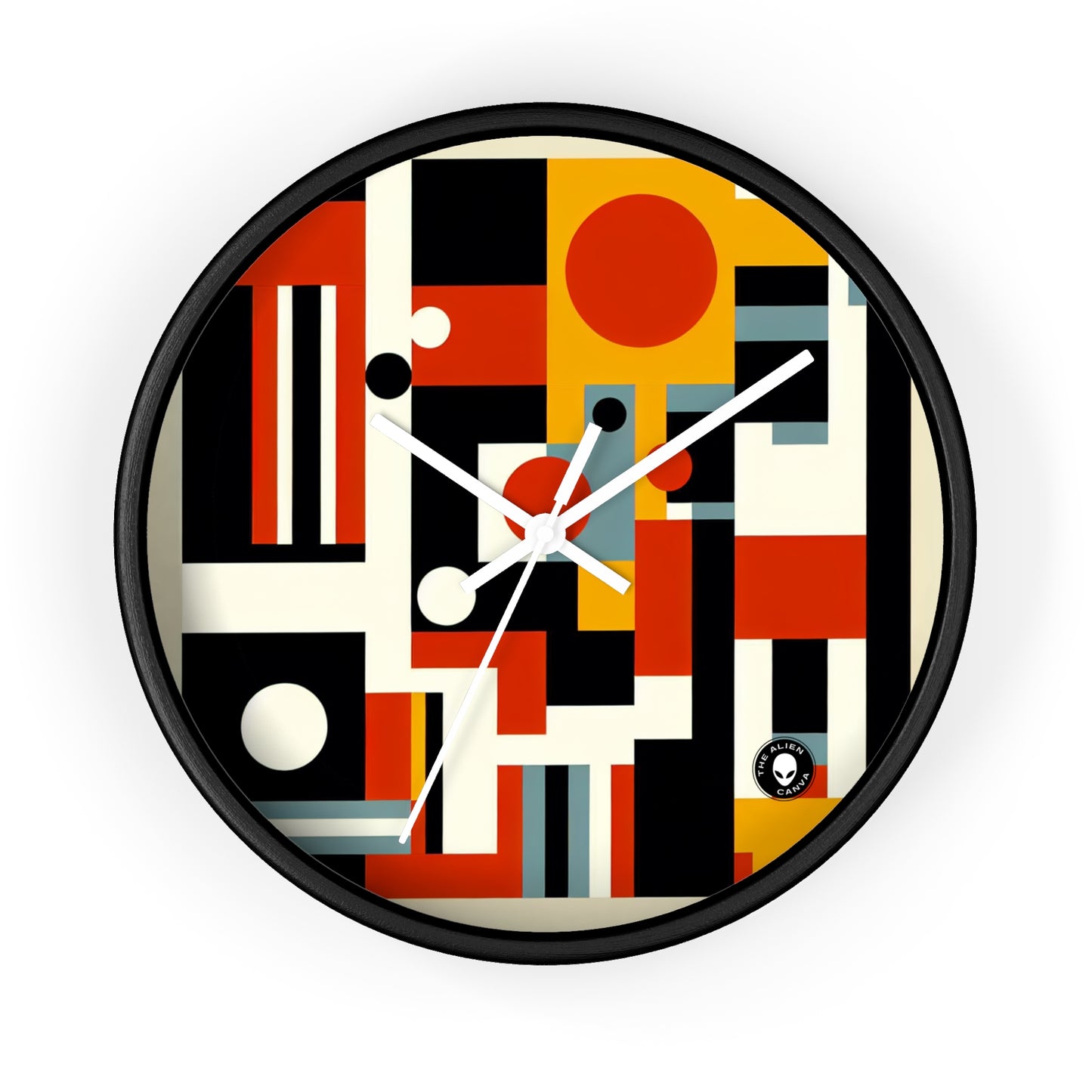 "Paysage urbain futuriste : harmoniser l'art et la technologie dans un chef-d'œuvre constructiviste dynamique" - The Alien Wall Clock Constructivism