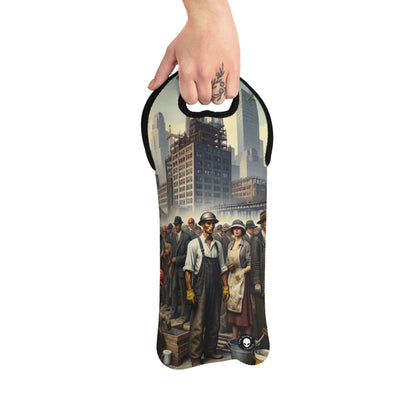 Title: "Unity in Action: Celebrating Solidarity's Triumph" - The Alien Wine Tote Bag Social Realism