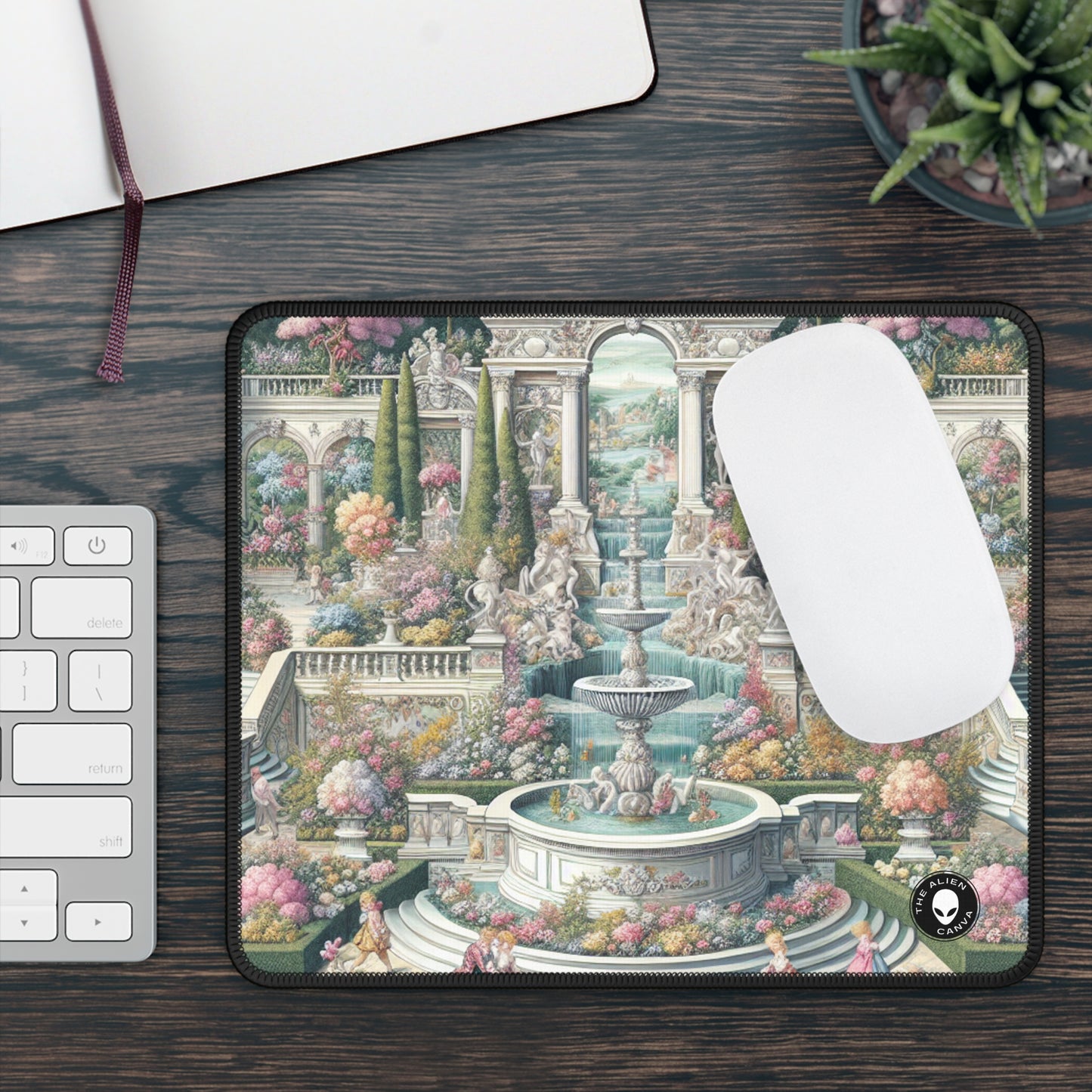 "Garden Elegance: A Rococo Affair" - The Alien Gaming Mouse Pad Rococó