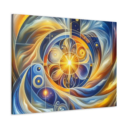 "Ascending Divinity: A Spiritual Awakening in Vibrant Geometry" - The Alien Canva Religious Art Style