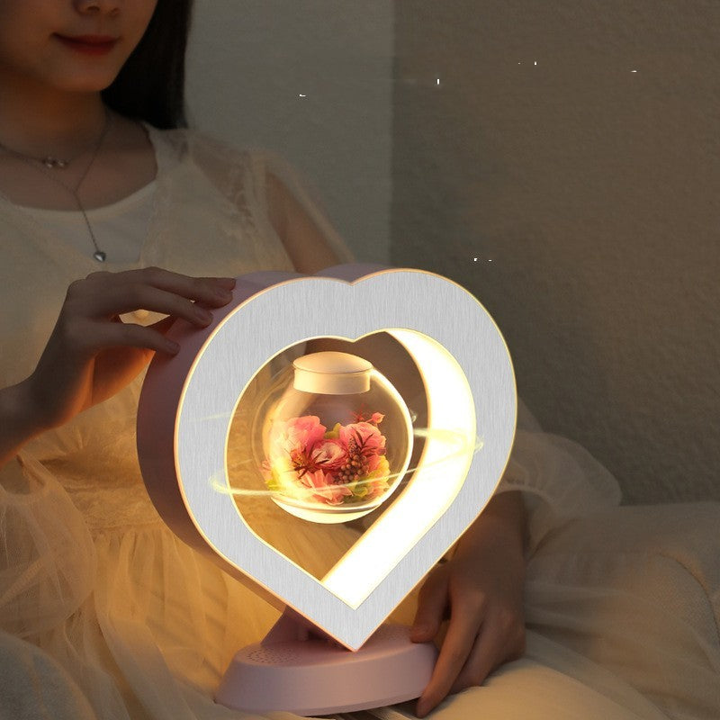 Lampe LED flottante en forme de cœur, cadeau de saint-valentin, veilleuse à lévitation magnétique, lampe créative de bureau, décoration de maison