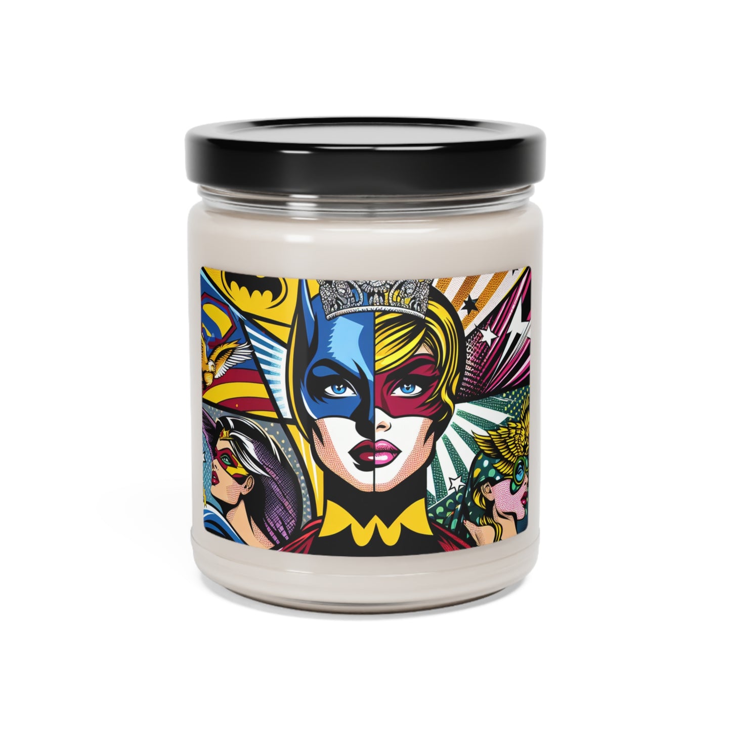 "Héros du Pop Art : Un mélange d'icônes" - La bougie de soja parfumée Alien 9oz Style Pop Art