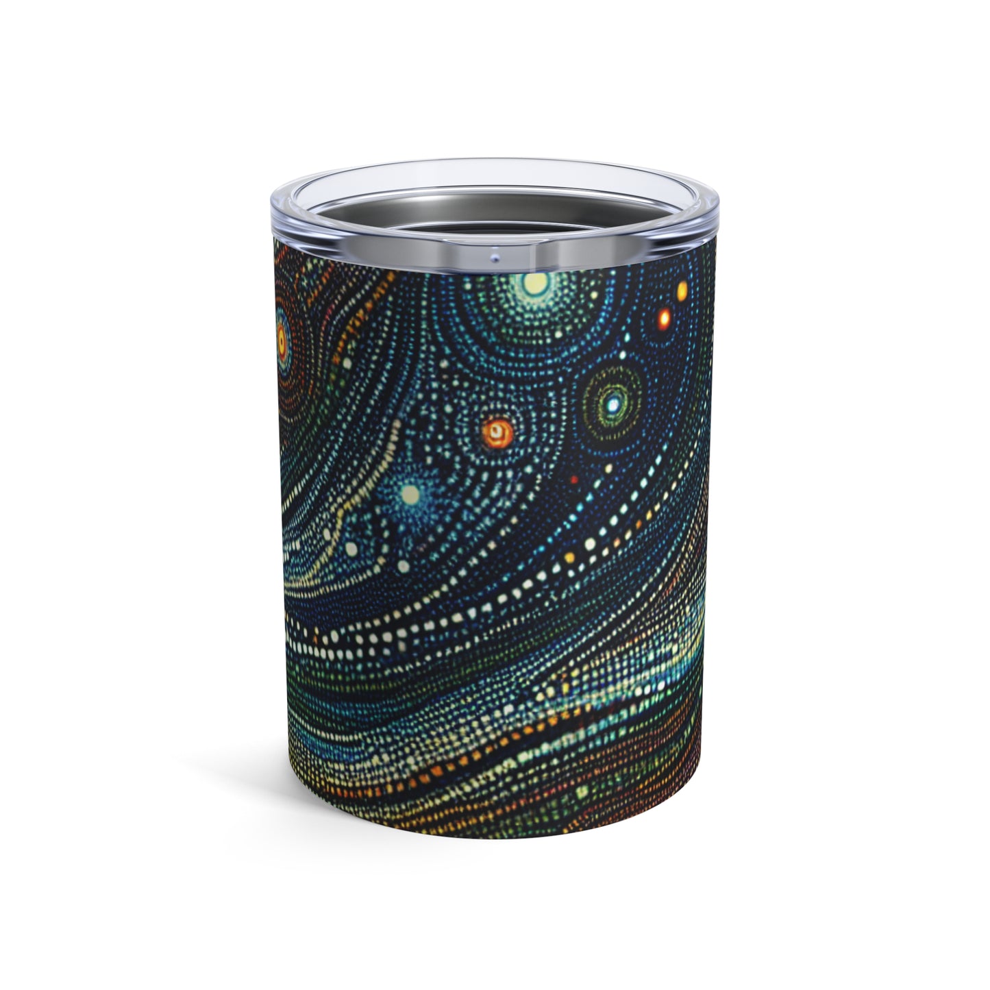 "Starry Dots: A Celestial Mosaic" - The Alien Tumbler 10oz Pointillism