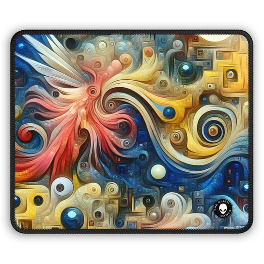 "El jardín atemporal: una fusión surrealista de la naturaleza y el tiempo" - The Alien Gaming Mouse Pad Surrealismo