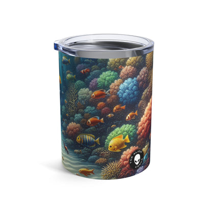 "Bajo las olas: tesoro en el arrecife de coral" - Vaso Alien de 10 oz