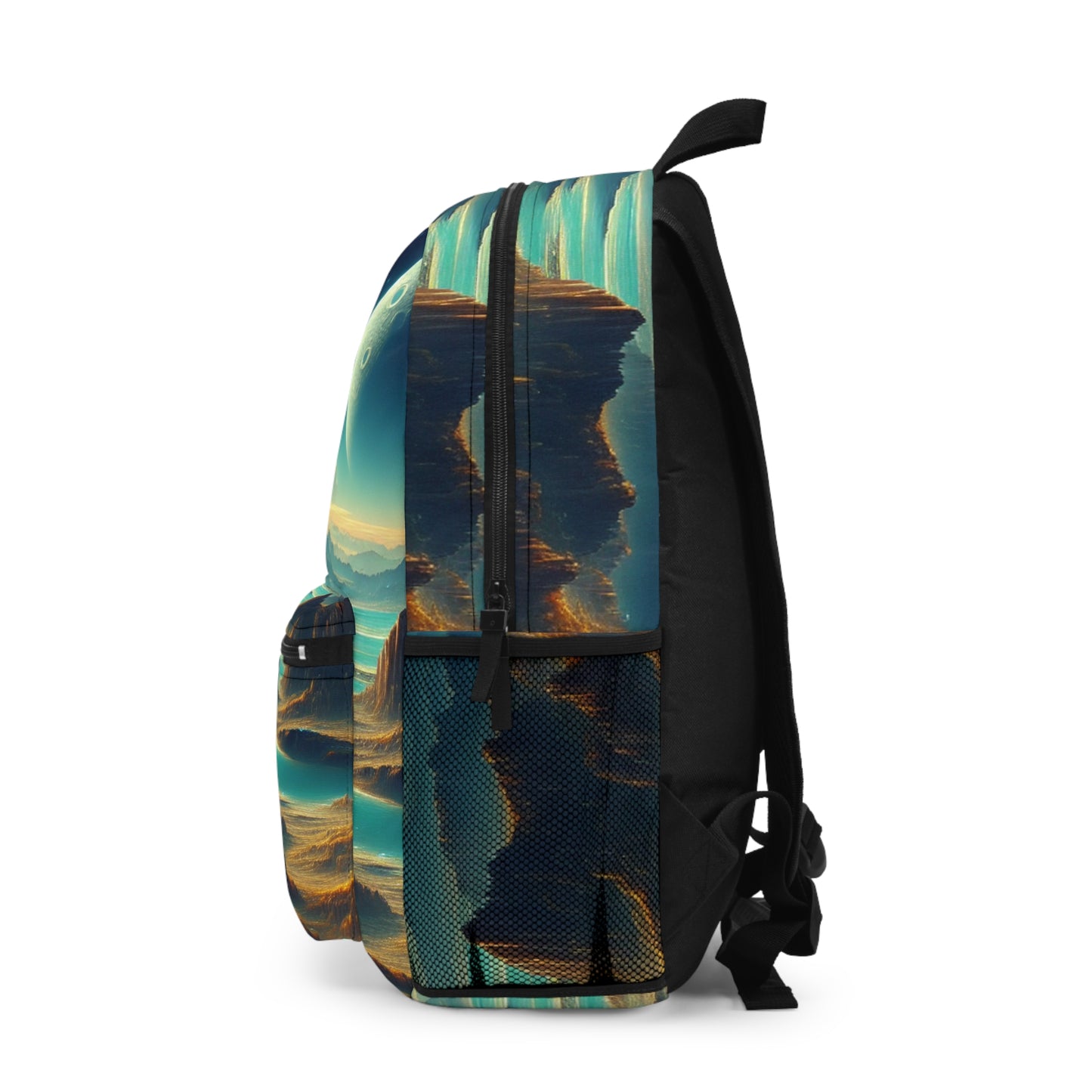 "Un Sueño Extraño: Un Mundo Desconocido en Detalle" - The Alien Backpack planetas no descubiertos en estilo hyperrealista