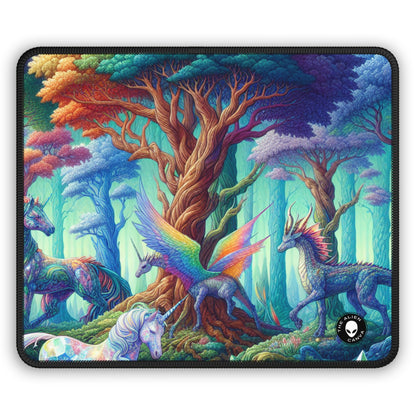 "Crystal Forest: Realm of Mythical Beings" - The Alien Gaming Mouse Pad