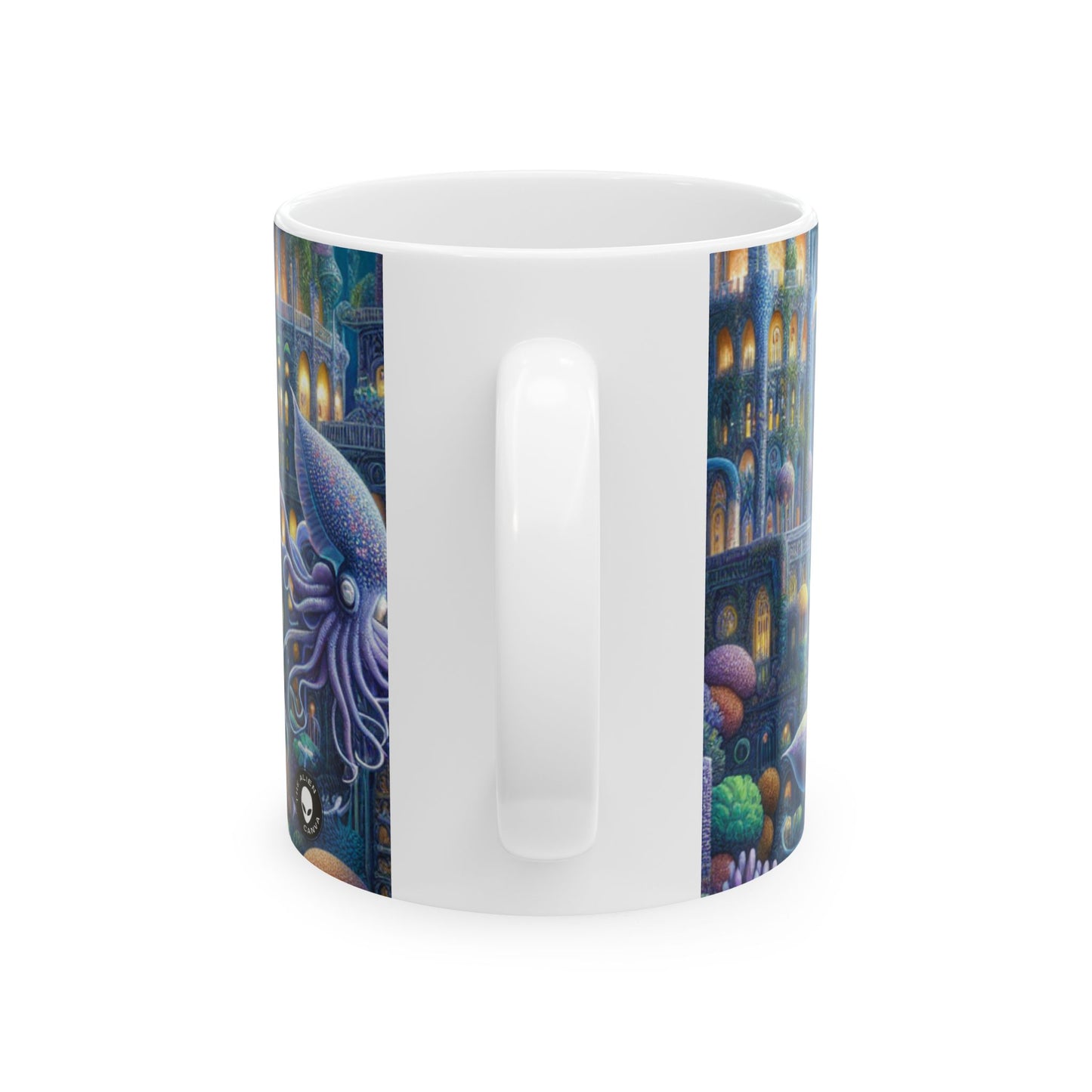 "Enchanting Atlantis: A Harmony of Sea Creatures" - The Alien Ceramic Mug 11oz