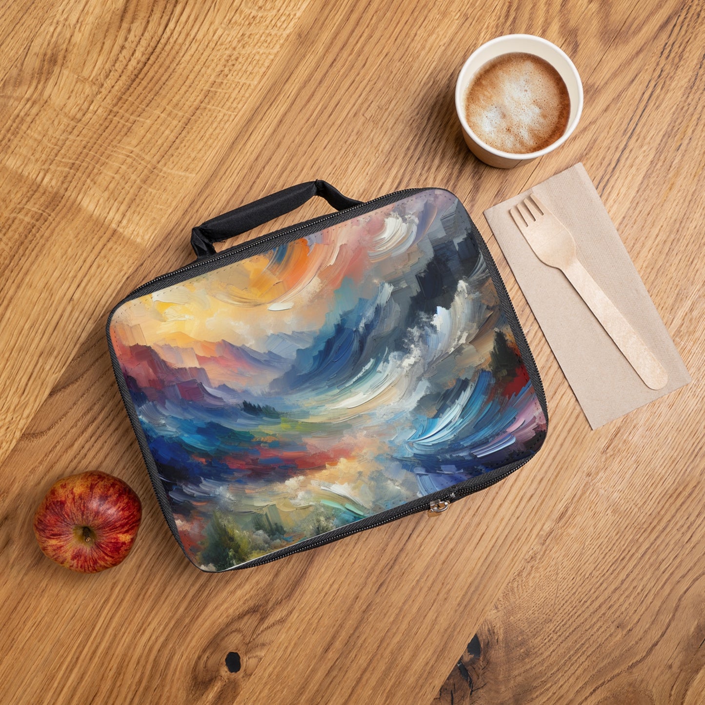 "Abstract Landscape: Exploring Emotional Depths Through Color & Texture" - The Alien Lunch Bag Abstract Expressionism Style