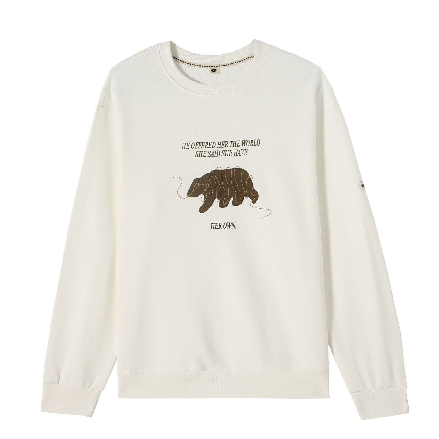 Sweat à capuche pour hommes en coton imprimé ligne ours