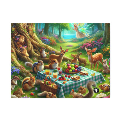 "Enchanted Forest Picnic: A Magical Gathering" - The Alien Canva