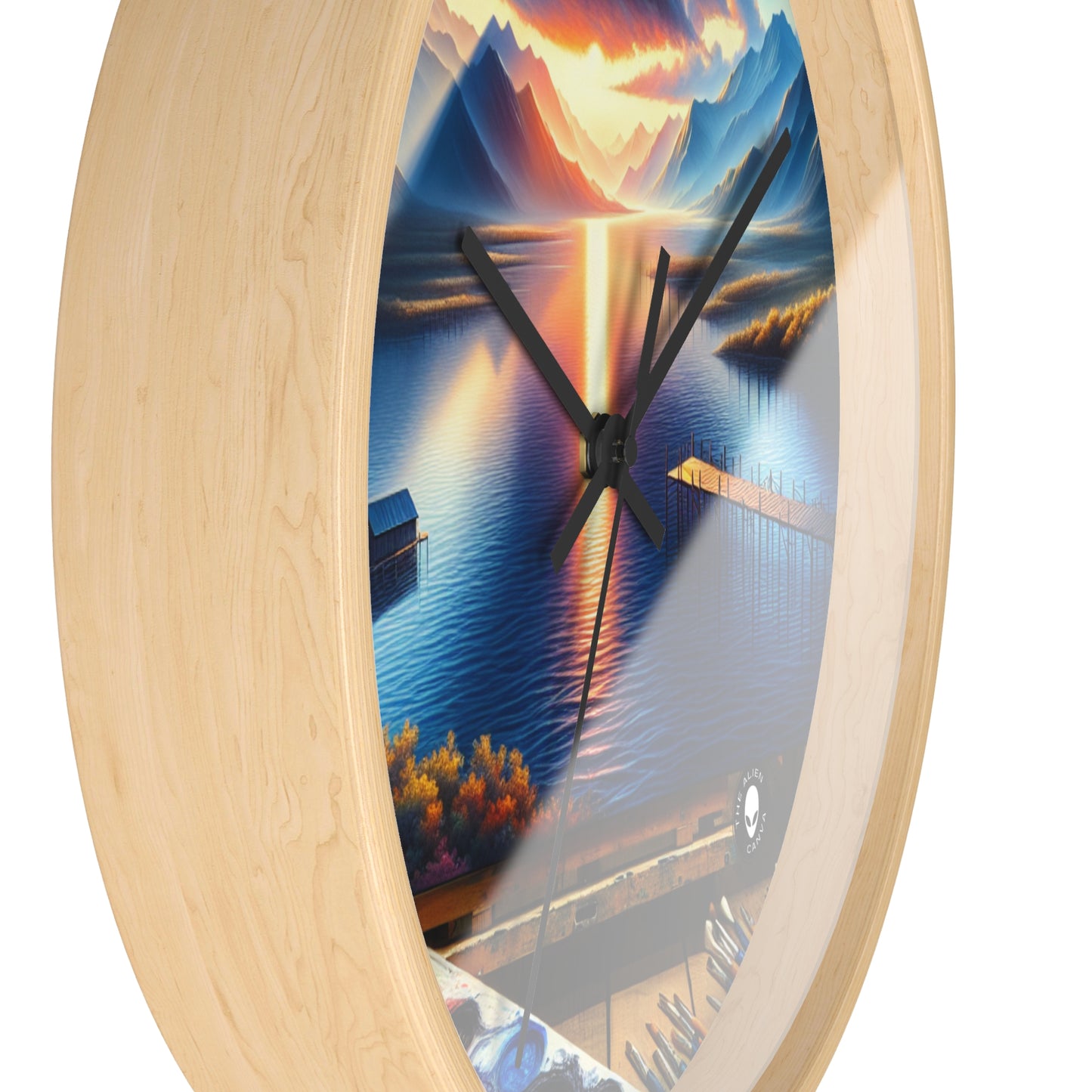 "Bountiful Harvest: A Hyperrealistic Fruit Bowl" - The Alien Wall Clock Hyperrealism