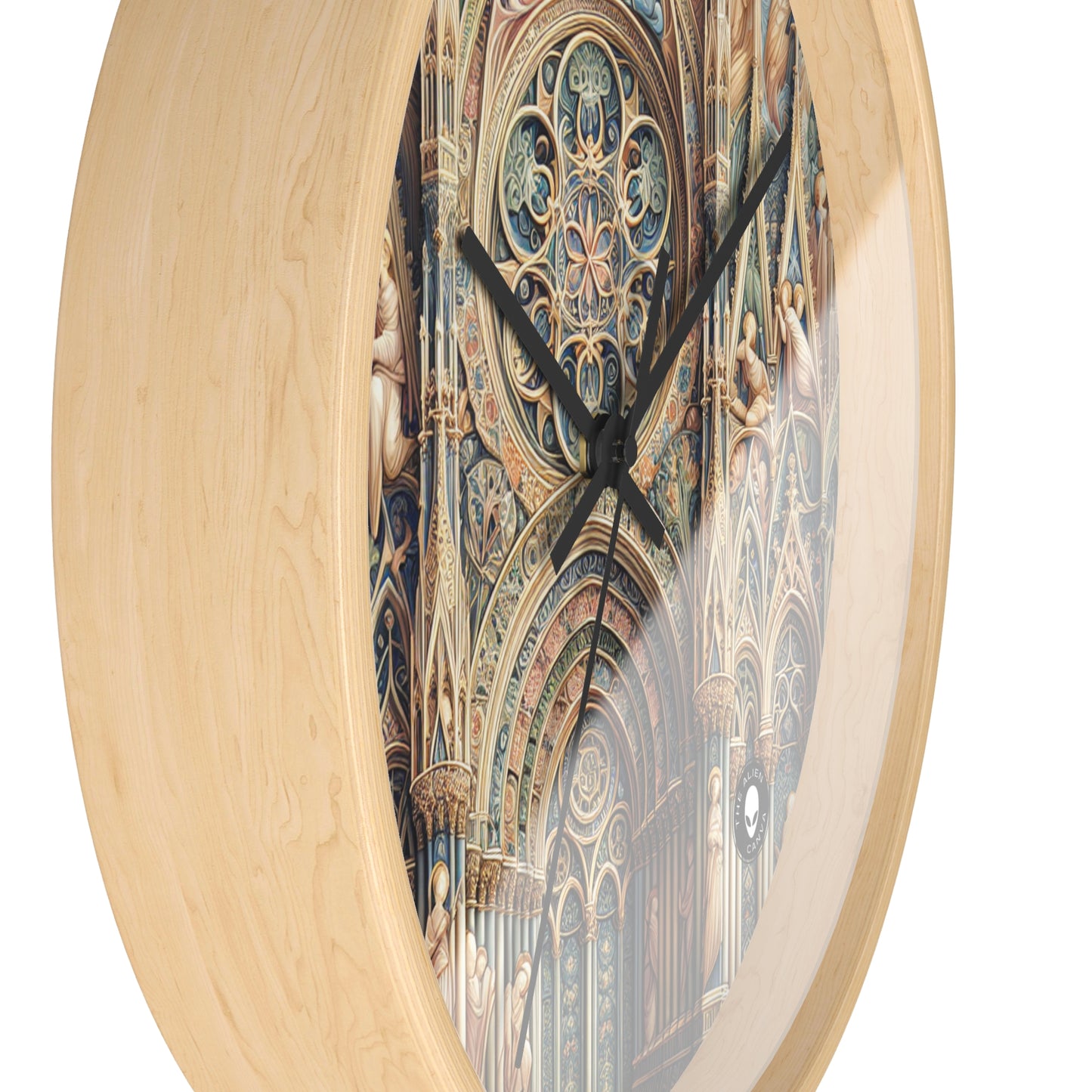 "Harmonie des Anges : Sérénade Céleste au Crépuscule" - The Alien Wall Clock International Gothic